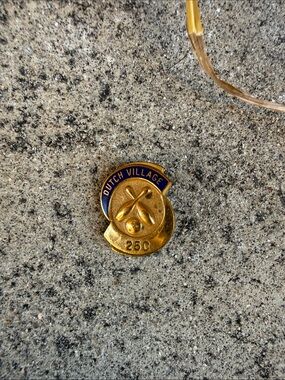 Dutch Village Gold-tone Lapel Pin - 250 Collector Badge